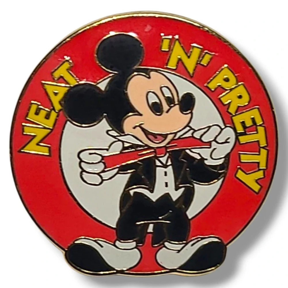Vintage 2001 Disney Mickey Mouse Neat & Pretty Pin‎ #5433 Tuxedo Bow Tie